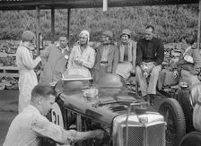MG C type of Cyril Paul in the pits at the RAC TT Race, Ards Circuit, Belfast, 1932. Artist: Bill Brunell