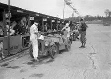 MG C type of the Earl of March and CS Staniland, JCC Double Twelve race, Brooklands, 8/9 May 1931. Artist: Bill Brunell