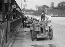 MG C types at the JCC Double Twelve race, Brooklands, 8/9 May 1931. Artist: Bill Brunell