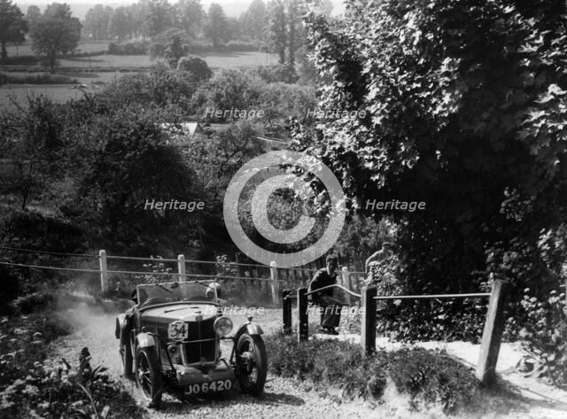 MG J2 1933 West Hants Ibberton Hill Climb Artist: Unknown.