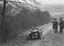 MG J2 competing in a trial, Crowell Hill, Chinnor, Oxfordshire, 1930s. Artist: Bill Brunell