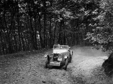MG J2 competing in the B&HMC Brighton-Beer Trial, Fingle Bridge Hill, Devon, 1934. Artist: Bill Brunell