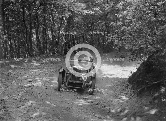 MG J2 competing in the B&HMC Brighton-Beer Trial, Fingle Bridge Hill, Devon, 1934. Artist: Bill Brunell.