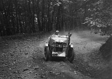MG J2 competing in the B&HMC Brighton-Beer Trial, Fingle Bridge Hill, Devon, 1934. Artist: Bill Brunell