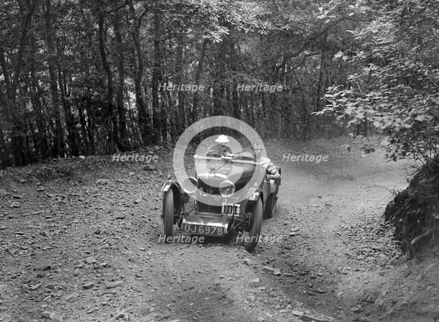 MG J2 competing in the Brighton & Hove Motor Club Brighton-Beer Trial, 1934. Artist: Bill Brunell.