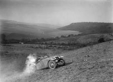 MG J2 competing in the London Motor Club Coventry Cup Trial, Knatts Hill, Kent, 1938. Artist: Bill Brunell