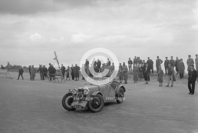 MG J2 of AWF Smith competing in the RSAC Scottish Rally, 1934. Artist: Bill Brunell.