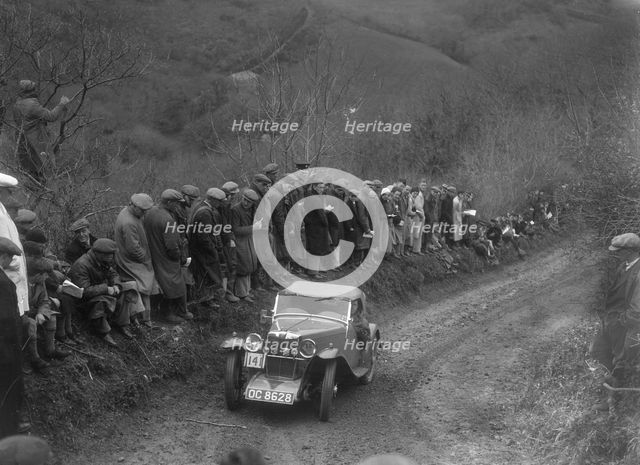 MG J2 of GN Mansell competing in the MCC Lands End Trial, 1935. Artist: Bill Brunell.