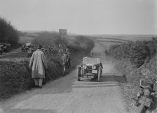 MG J2 of JWS Utley competing in the MCC Lands End Trial, Beggars Roost, Exmoor, 1933. Artist: Bill Brunell