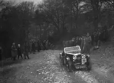 MG J2 of Mrs MM Riley climbing Nailsworth Ladder, Sunbac Colmore Trial, Gloucestershire, 1934. Artist: Bill Brunell