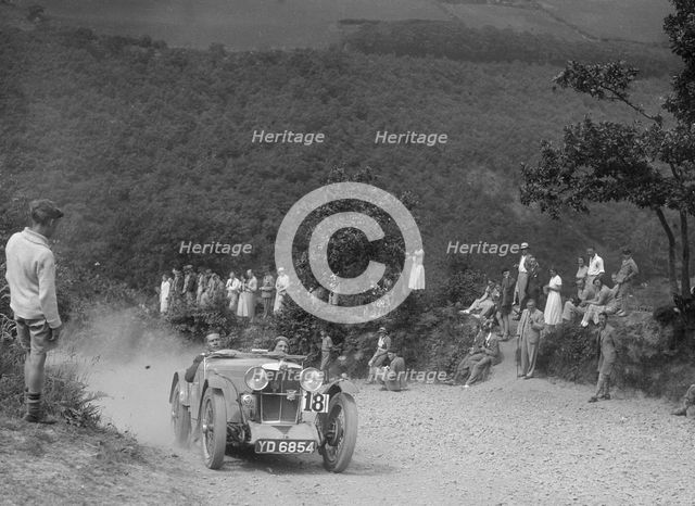 MG J2 of PS Flower competing in the Barnstaple Trial, c1935. Artist: Bill Brunell.