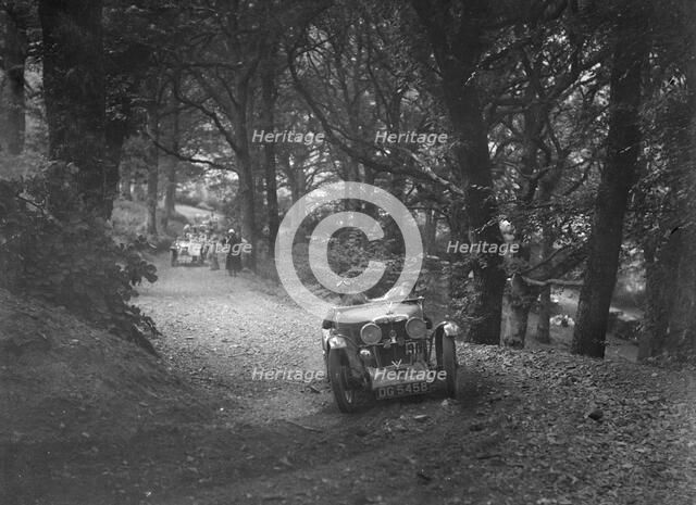 MG J2 taking part in the B&HMC Brighton-Beer Trial, 1934. Artist: Bill Brunell.