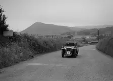 MG L1 Magna salonette of C Lones competing in the South Wales Auto Club Welsh Rally, 1937 Artist: Bill Brunell