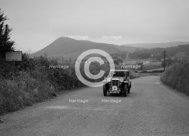MG L1 Magna salonette of C Lones competing in the South Wales Auto Club Welsh Rally, 1937 Artist: Bill Brunell.