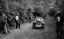 MG M type of DC Collins, B&HMC Brighton-Beer Trial, Simms Hill, Ilsington, Devon, 1930. Artist: Bill Brunell