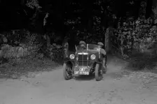 MG M type of EA Tebbs competing in the Brighton and Hove Motor Club Brighton-Beer Trial, 1930. Artist: Bill Brunell