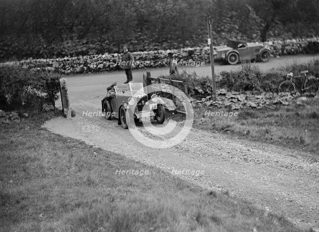 MG M type of JA Berry competing in the MCC Sporting Trial, 1930. Artist: Bill Brunell.