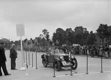 MG M type of KG Settle competing in the South Wales Auto Club Welsh Rally, 1937 Artist: Bill Brunell