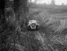 MG M Type of RR Balding competing in the MG Car Club Trial, Kimble Lane, Chilterns, 1931. Artist: Bill Brunell