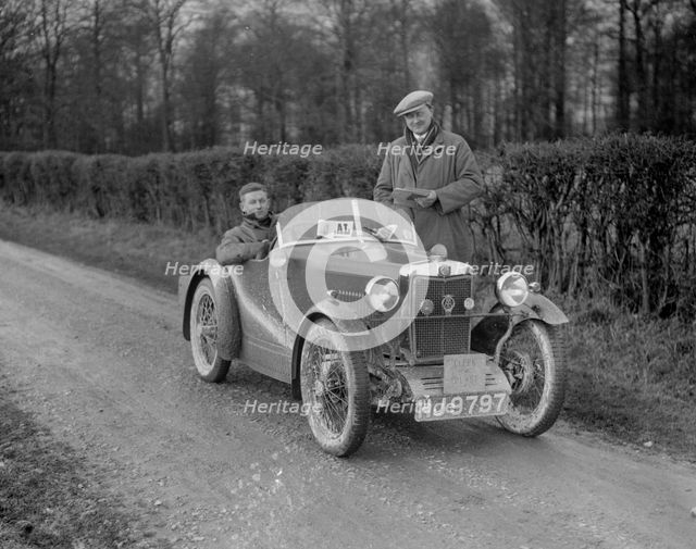 MG M Type, official's car at the MG Car Club Trial, 1931. Artist: Bill Brunell.