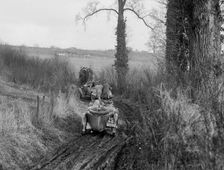 MG M Type and MG 18/80 competing in the MG Car Club Trial, 1931. Artist: Bill Brunell