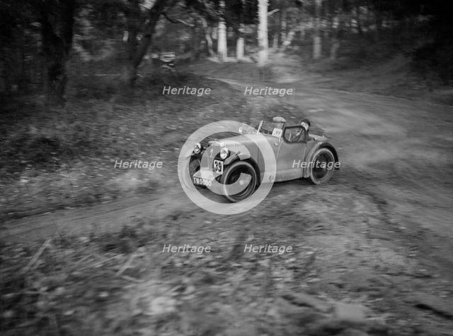 MG M Type competing in the JCC Half-Day Trial, 1930. Artist: Bill Brunell.