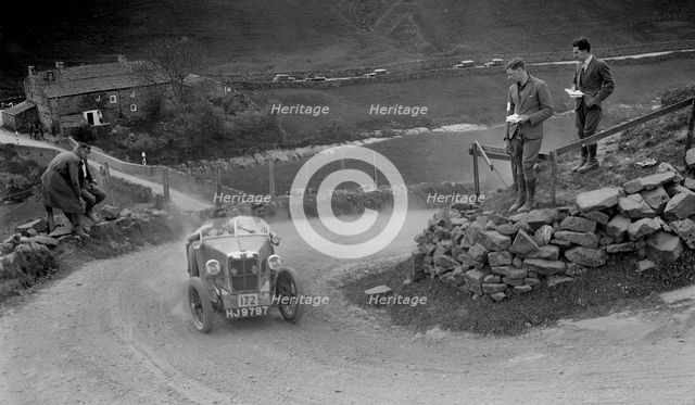MG M type competing in the MCC Edinburgh Trial, 1930. Artist: Bill Brunell.