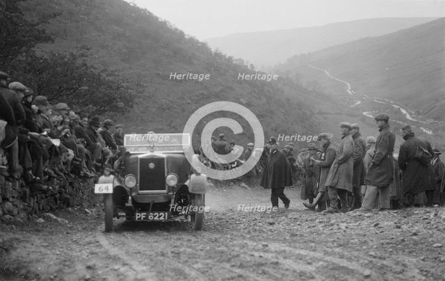 MG M type competing in the MCC Edinburgh Trial, 1931. Artist: Bill Brunell.