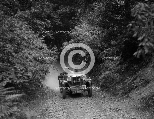 MG M type taking part in a motoring trial, c1930s. Artist: Bill Brunell.