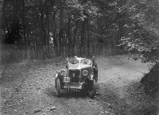MG M type taking part in the B&HMC Brighton-Beer Trial, Fingle Bridge Hill, Devon, 1934. Artist: Bill Brunell