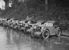 MG M types at the MCC Lands End Trial, Launceston, Cornwall, 1930. Artist: Bill Brunell