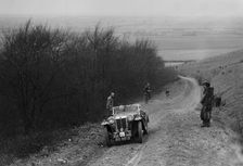 MG Magna competing in a trial, Crowell Hill, Chinnor, Oxfordshire, 1930s. Artist: Bill Brunell