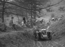 MG Magna of AL Cole competing in the MG Car Club Abingdon Trial/Rally, 1939. Artist: Bill Brunell