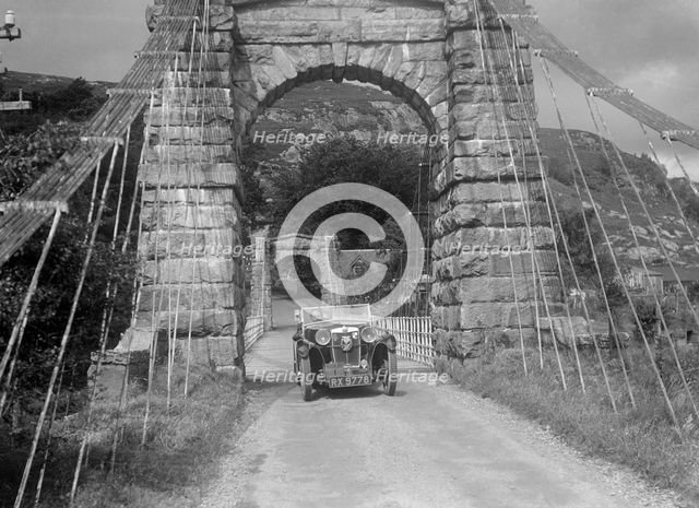 MG Magna of Kitty Brunell competing in the RSAC Scottish Rally, 1932. Artist: Bill Brunell.