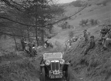 MG Magna of MWB Fraser competing in the MG Car Club Abingdon Trial/Rally, 1939. Artist: Bill Brunell