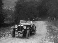 MG Magnette competing in a motoring trial, Nailsworth Ladder, Gloucestershire, 1930s.. Artist: Bill Brunell