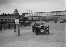 MG Magnette competing in the JCC Rally, Brooklands, Surrey, 1939. Artist: Bill Brunell