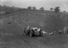 MG Magnette competing in the MG Car Club Rushmere Hillclimb, Shropshire, 1935. Artist: Bill Brunell