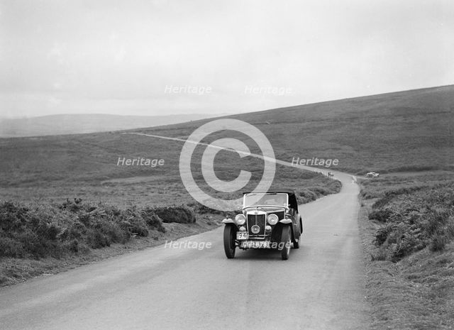 MG Magnette of H Koppenhagen competing at the MCC Torquay Rally, July 1937. Artist: Bill Brunell.
