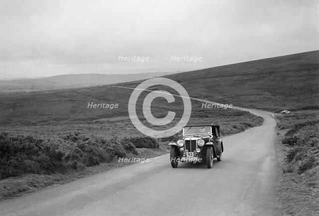 MG Magnette of RWG Collins, winner of a premier award at the MCC Torquay Rally, July 1937. Artist: Bill Brunell.