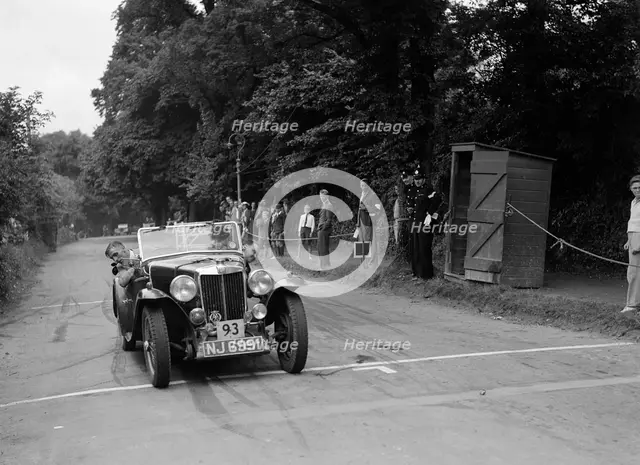 MG Magnette of RWG Collins, winner of a premier award at the MCC Torquay Rally, July 1937. Artist: Bill Brunell.