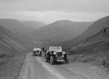 MG Magnette of WS Whittard and MG TA of Maurice Toulmin, MG Car Club Abingdon Trial/Rally, 1939. Artist: Bill Brunell
