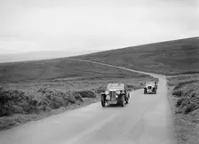 MG Magnette NAs of VM Roberts and FE Ainley at the MCC Torquay Rally, July 1937. Artist: Bill Brunell