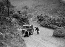 MG Magnette taking part in a motoring trial, late 1930s. Artist: Bill Brunell