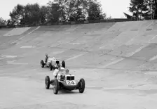 MG Magnettes of Henry Leslie Brooke and Bill Hughes, JCC International Trophy, Brooklands, 1937. Artist: Bill Brunell