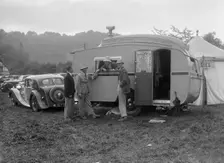 MG SA at Shelsley Walsh, Worcestershire, during the Blackpool Rally, 1937. Artist: Bill Brunell