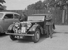 MG SA of AC Hess at the South Wales Auto Club Welsh Rally, 1937 Artist: Bill Brunell