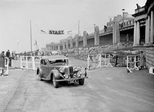MG SA of GB Hall competing in the Blackpool Rally, 1936. Artist: Bill Brunell