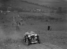 MG PA competing in the London Motor Club Coventry Cup Trial, Knatts Hill, Kent, 1938. Artist: Bill Brunell