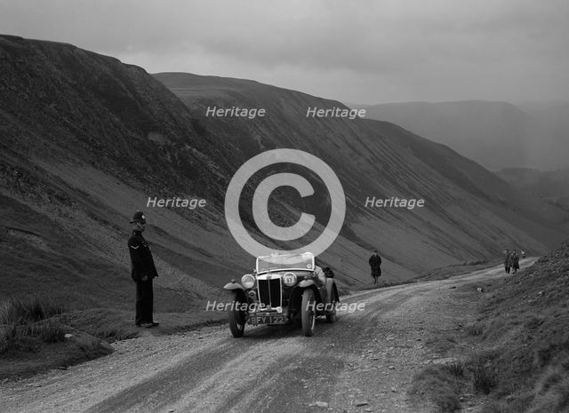 MG PA competing in the MG Car Club Abingdon Trial/Rally, 1939. Artist: Bill Brunell.